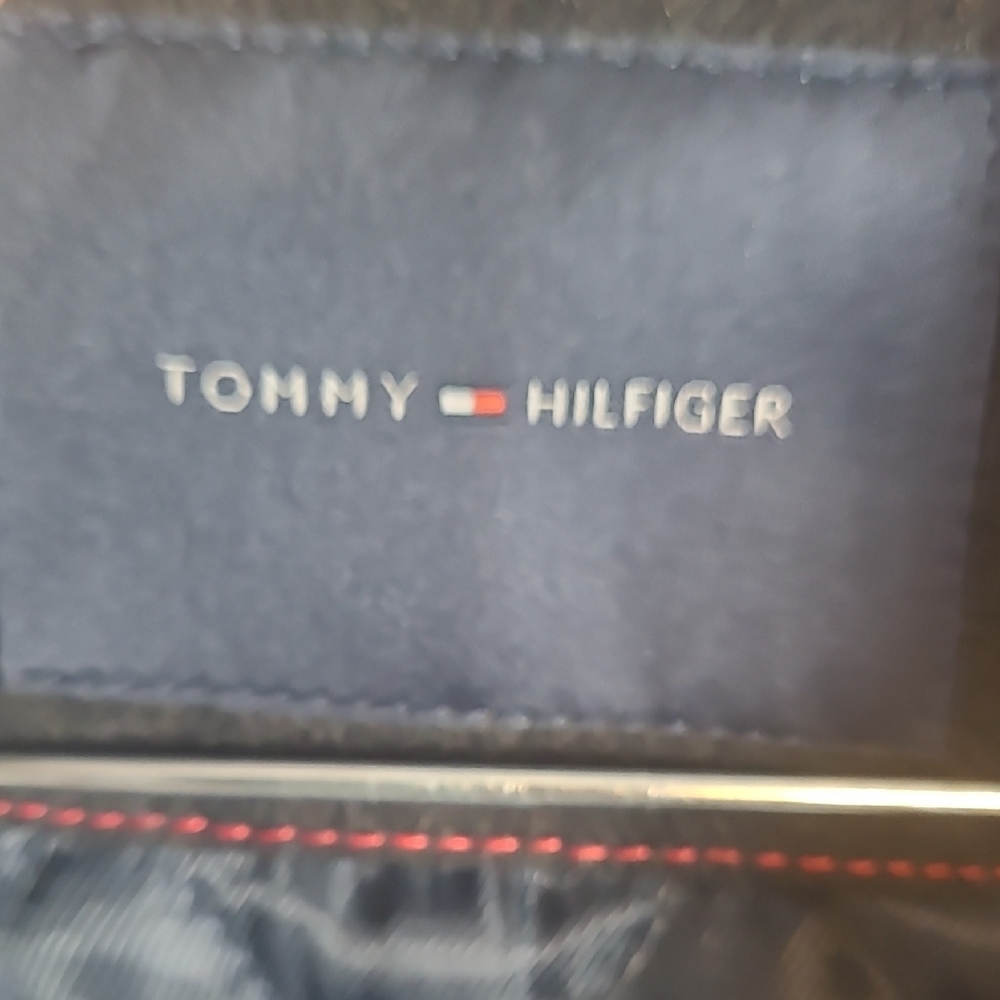 Tommy Hilfiger Black Pea Coat Classic Wool Blend - Picture 2 of 7